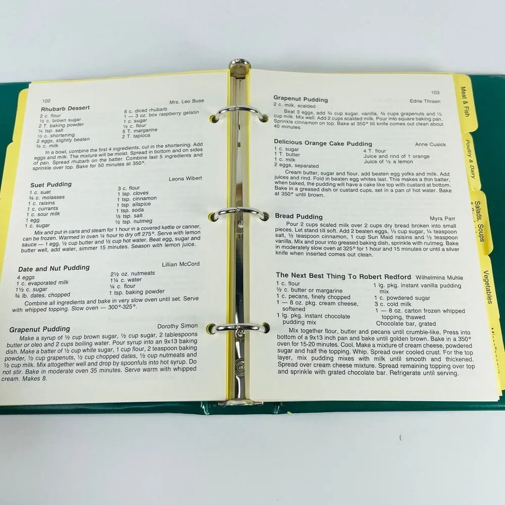 St. Patrick's Catholic Church Cookbook Fremont NE 1989 Ring Binder Cookbook
